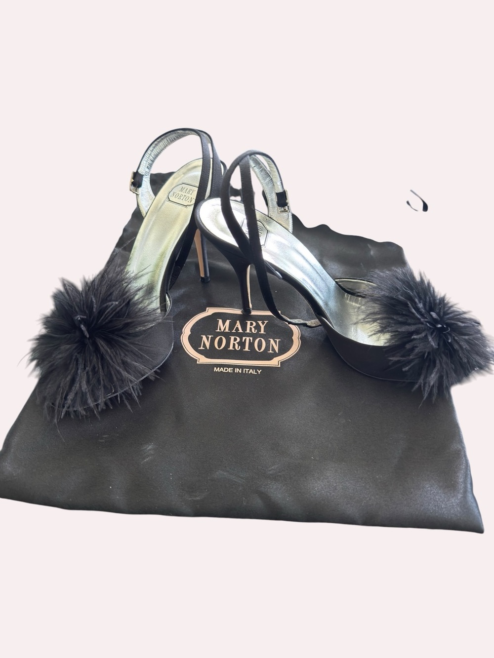 Mary Norton Feather Satin Evening Heels 36.5